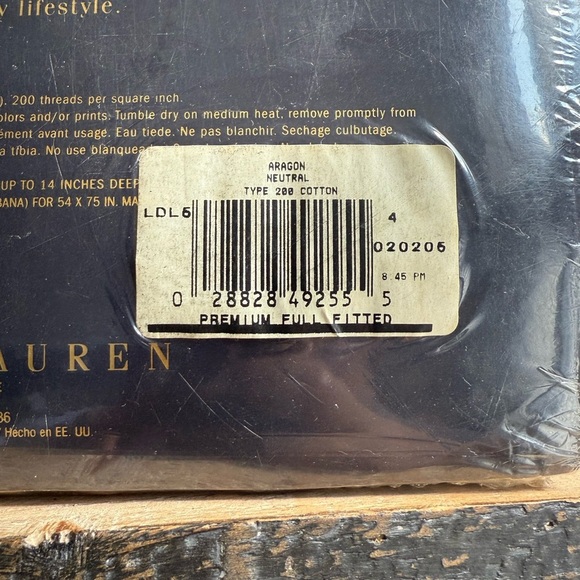 NEW Ralph Lauren Home Aragon Leopard FULL Deep FITTED Sheet Rare Sealed - Picture 3 of 3